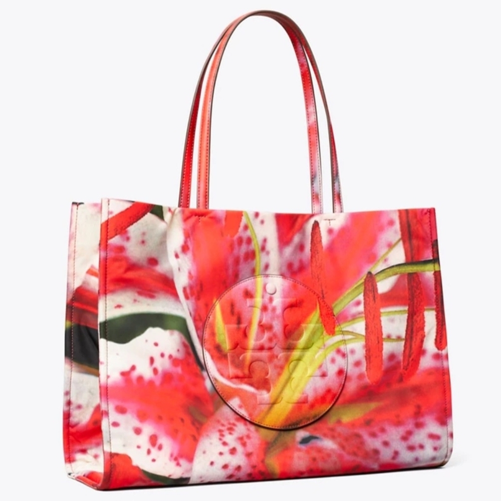 NWT Tory Burch Ella Bold Pink Tote Bag